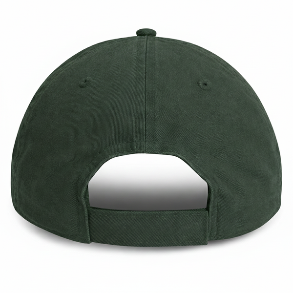 Dark Green Unstructured Baseball Cap - back 1