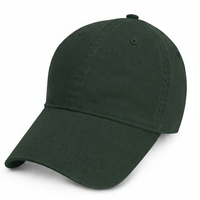 Dark Green Unstructured Baseball Cap -  front 1