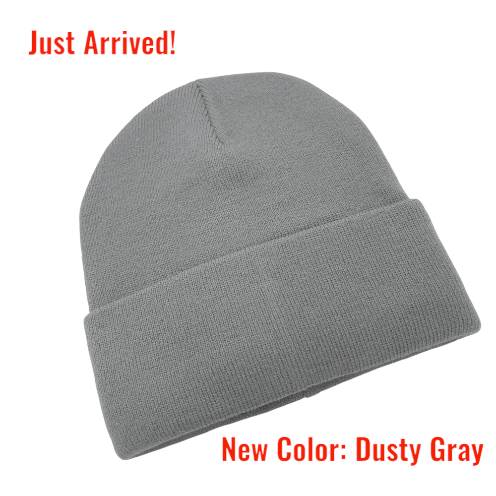 Dusty Gray Knit Hat Just Arrived