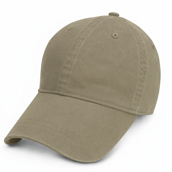 Earth Khaki Unstructured Baseball Cap - front 1