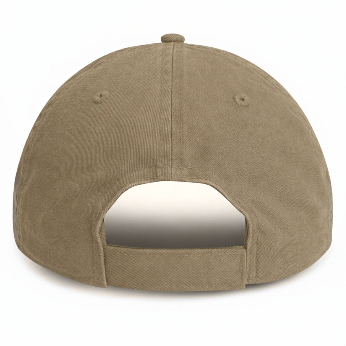 Dark Khaki with Olive Suede Visor-Unstructured Baseball Cap - back 1