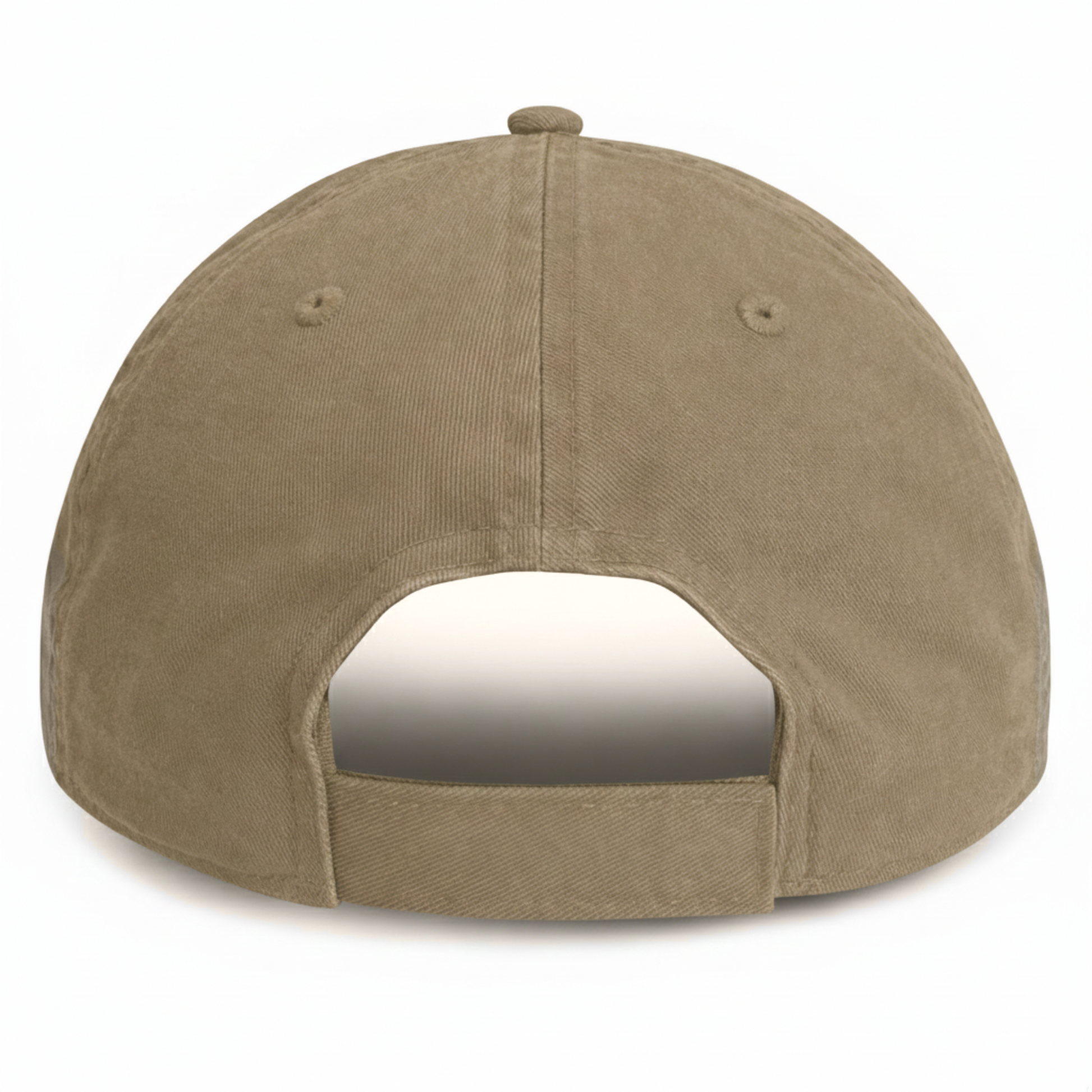 Dark Khaki with Olive Suede Visor-Unstructured Baseball Cap - back 1