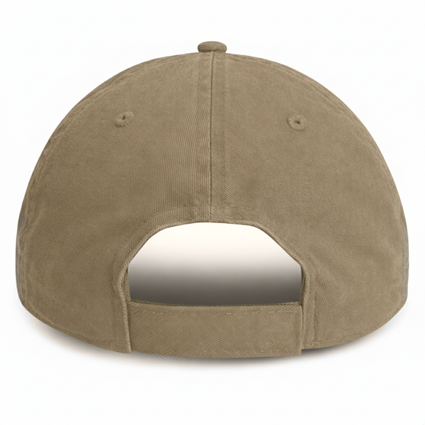 Dark Khaki with Olive Suede Visor-Unstructured Baseball Cap - back 1