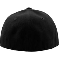 Black - Structured and Fitted Baseball Cap back view