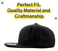 Black - Structured and Fitted Baseball Cap left view