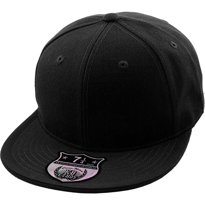 Black - Structured and Fitted Baseball Cap top left view