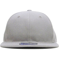 Light Gray - Structured and Fitted Baseball Cap front flat brim view