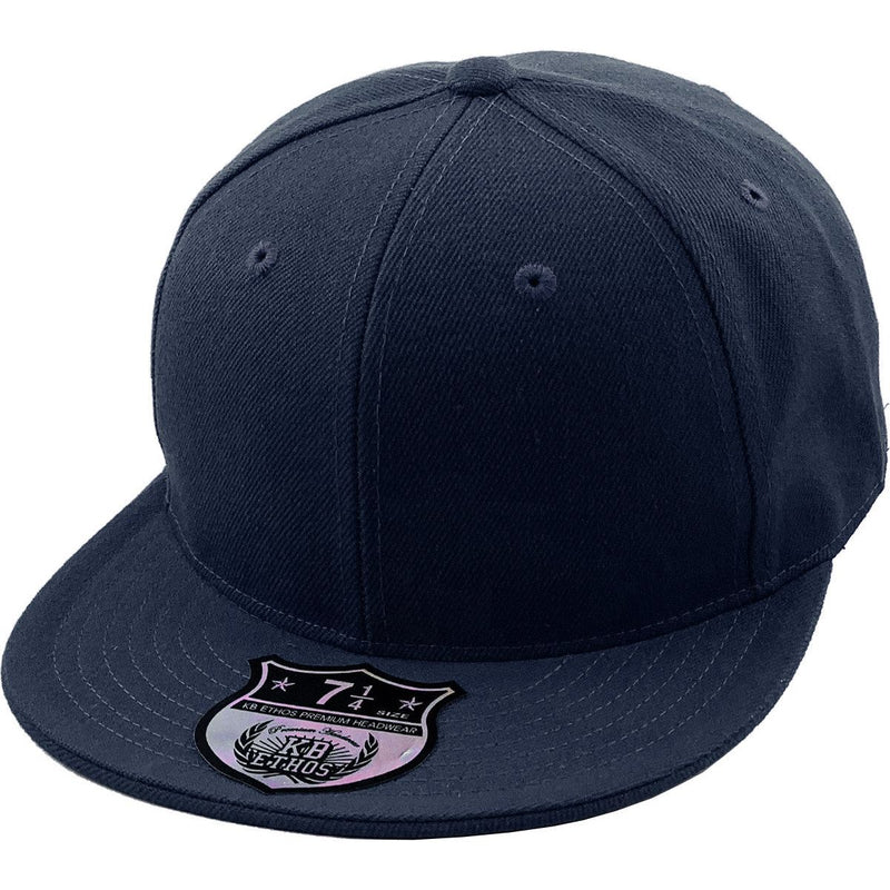 Navy Blue - Structured and Fitted Baseball Cap front view