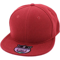 Burgundy - Structured and Fitted Baseball Cap front view