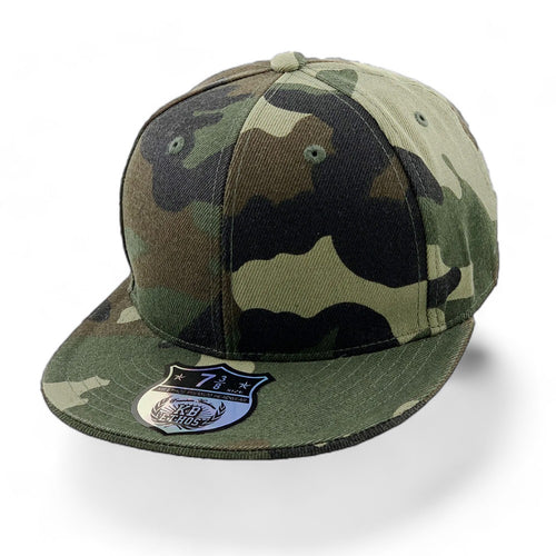 Camo - Structured and Fitted Baseball Cap top left view