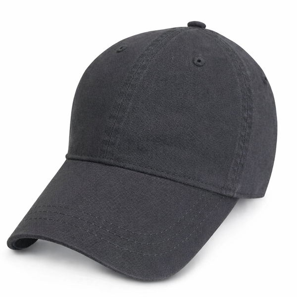 Gray Unstructured Baseball Cap - front 1