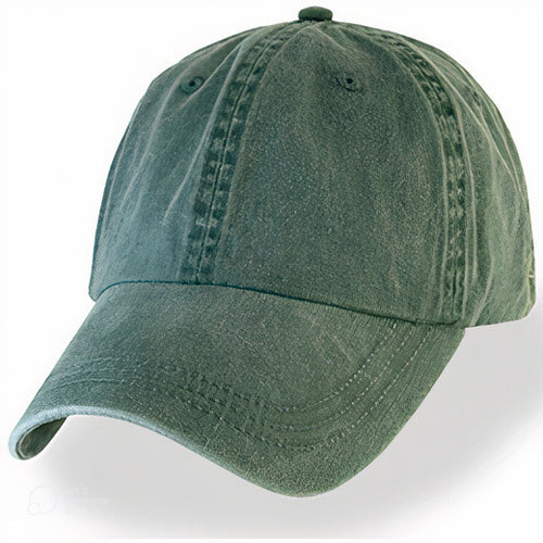 Green Weathered - Unstructured Baseball Cap left view