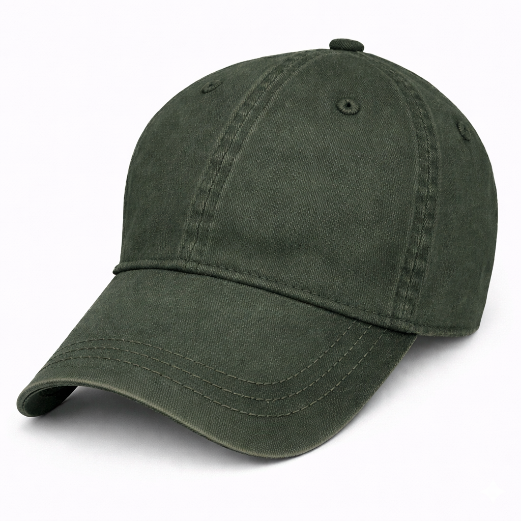 Green Weathered-Unstructured Baseball Cap - front 2