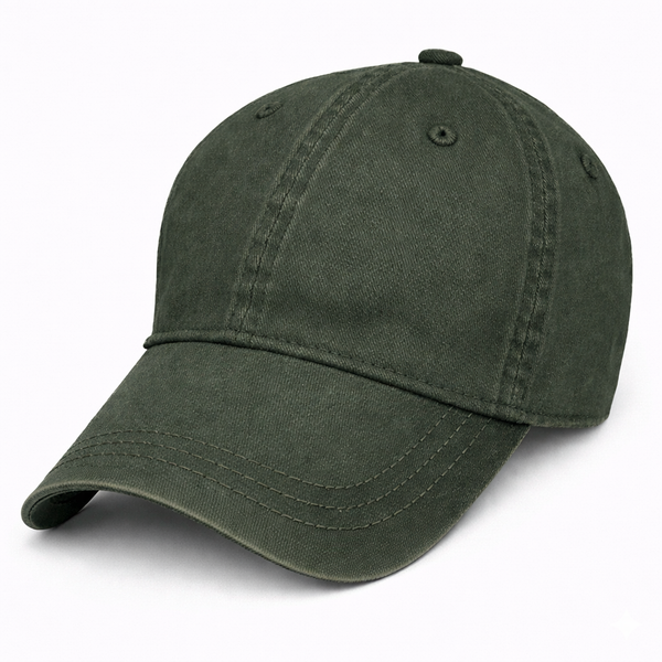 Green Weathered-Unstructured Baseball Cap - front 2