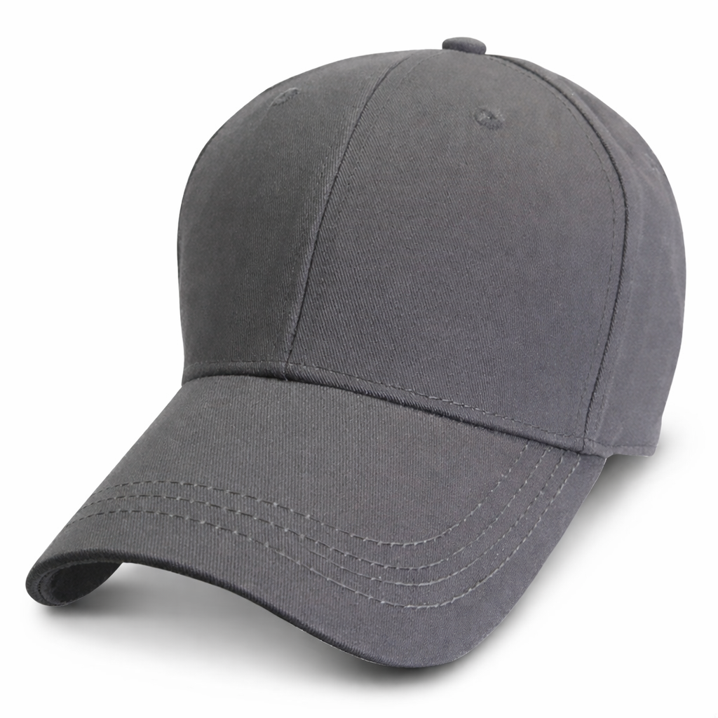 Grey - Structured Baseball Cap - front 1