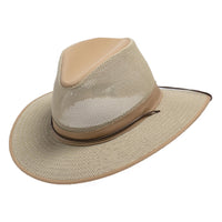 Aussie Breezer with Mesh Hat - Khaki front view