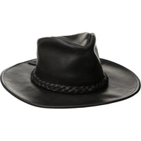 Black Leather Cowboy Hat view four