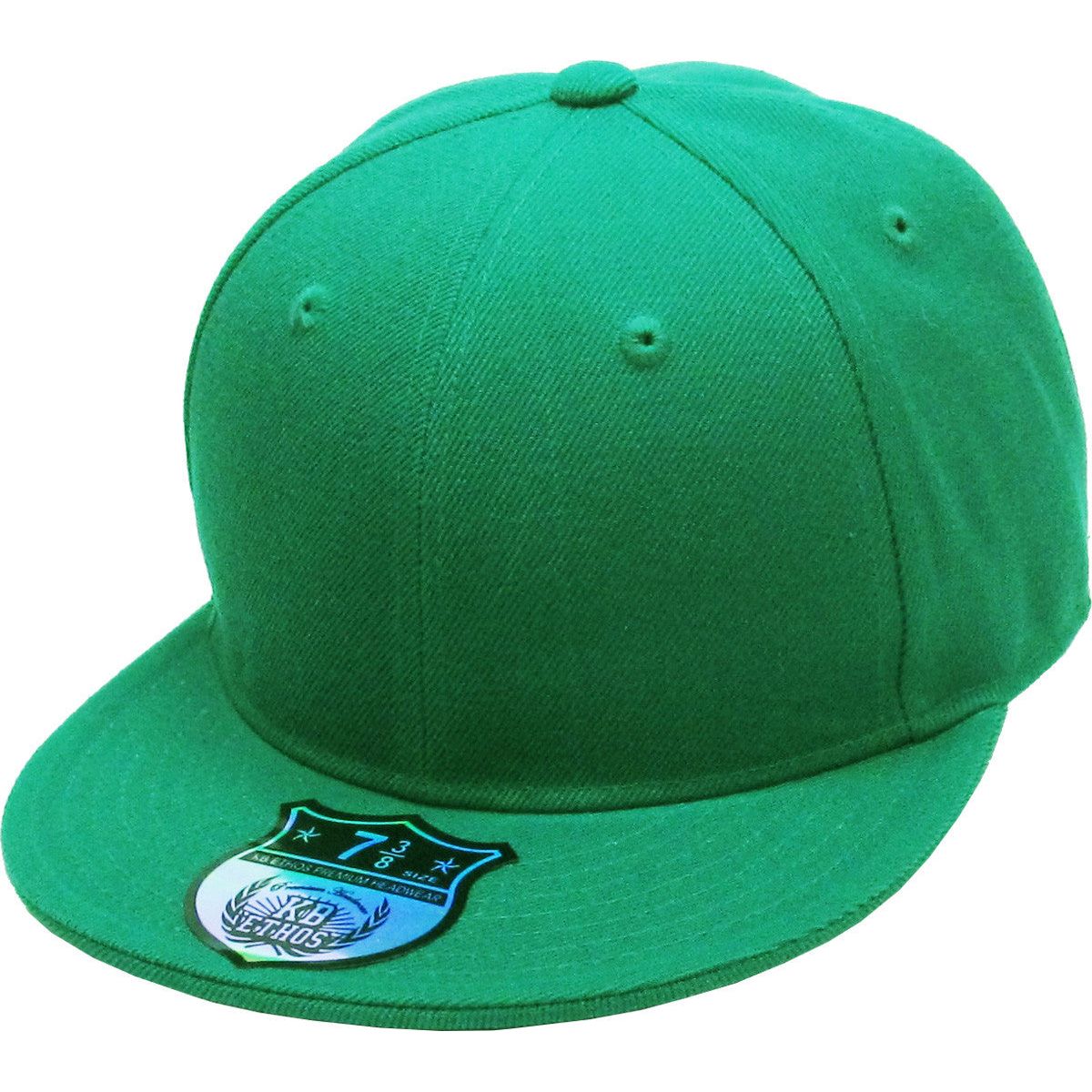 Kelly Green - Structured and Fitted Baseball Cap top front view