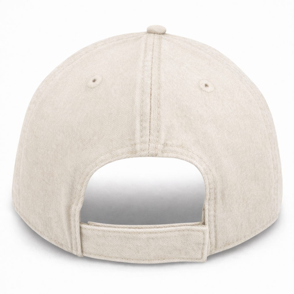 Khaki Light Weathered - Unstructured Baseball Cap - back 1