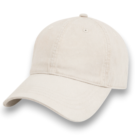 Khaki Light Weathered - Unstructured Baseball Cap - front 1
