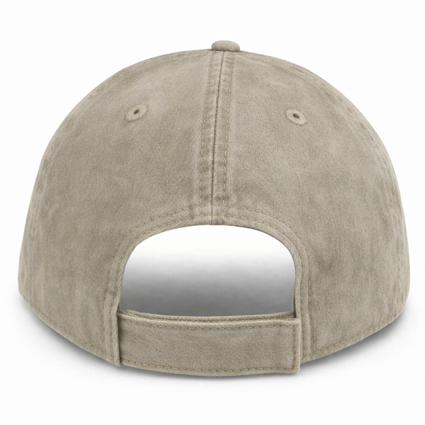 Khaki Weathered - Unstructured Baseball Cap - back 1
