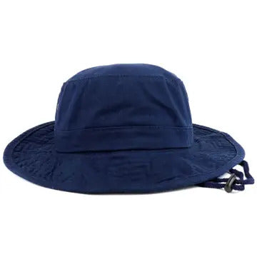 Large Brim Cotton Boonie - Navy Blue back view