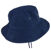 Large Brim Cotton Boonie - Navy Blue front view