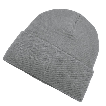 Panda Gray colored beanie designed to big heads, stretch acrylic, extra depth.