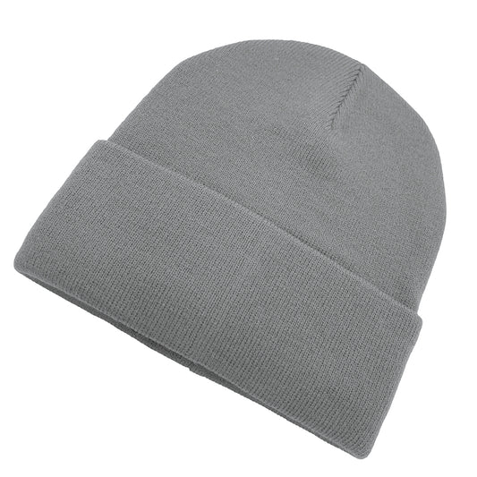 Panda Gray colored beanie designed to big heads, stretch acrylic, extra depth.