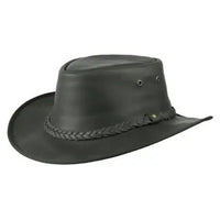 Lone Wolf Leather Hat front view