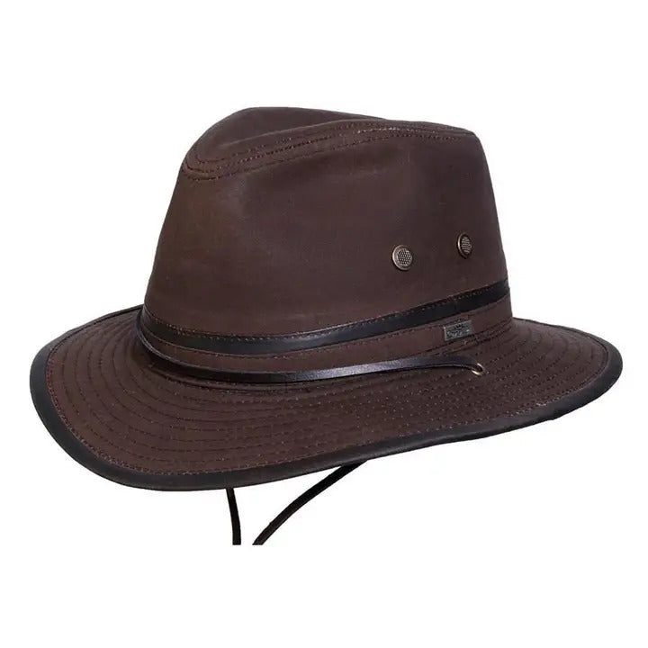 Mountain Trail Oilskin Hat- Brown