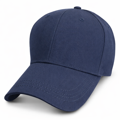 Navy Blue - Structured Baseball Cap - HK