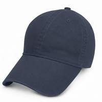 Navy Blue -Unstructured Baseball Cap KH - front 1