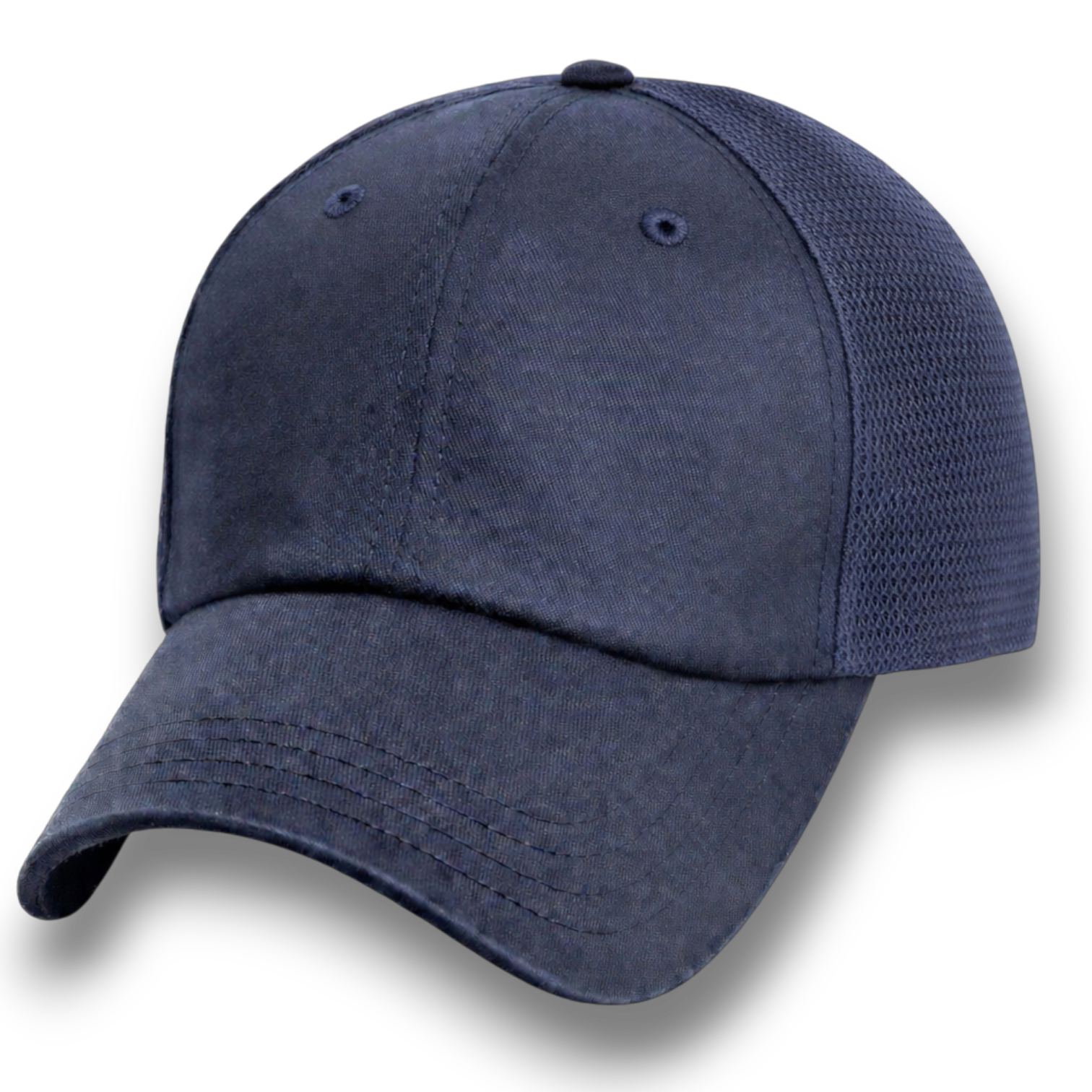 Navy Blue Partial Coolnit - Unstructured Baseball Cap - front 1