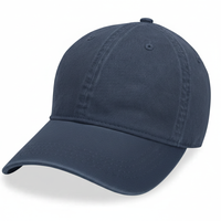 Navy Blue Unstructured Baseball Cap - front 1