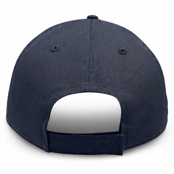 Navy Blue with Nautical Logo - Structured Baseball Cap - back 1