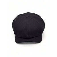 Black Newsboy Classic Cap back view