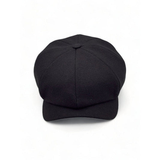 Black Newsboy Classic Cap back view