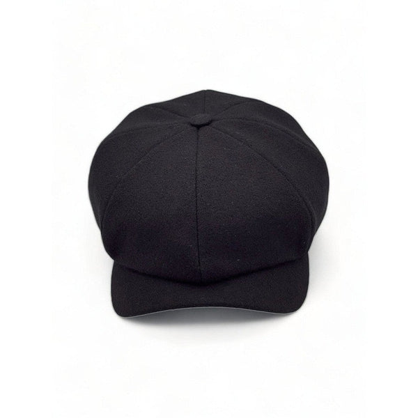 Black Newsboy Classic Cap back view