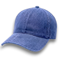 Ocean Blue Weathered - Unstructured Baseball Cap - front 1