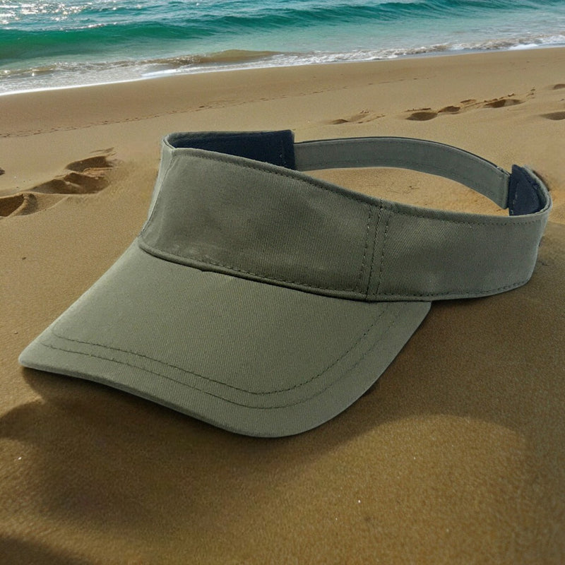 Olive Sports Visor back view