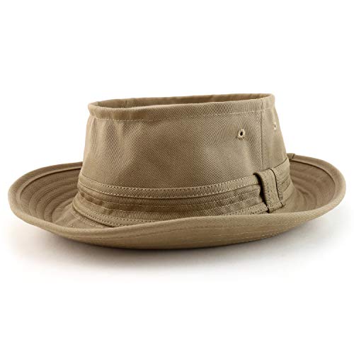 Roll Up Bucket Hat - Khaki front view