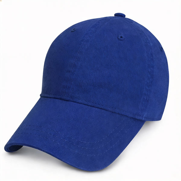 Royal Blue Unstructured Baseball Cap-front 1