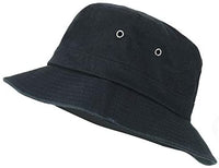 Short Brim Polyester Bucket Hat - Black