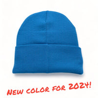 Sky Blue Knit Hat back view