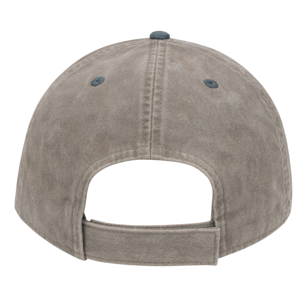 Stone with Blue Weathered - Unstructured Baseball Cap - back 1