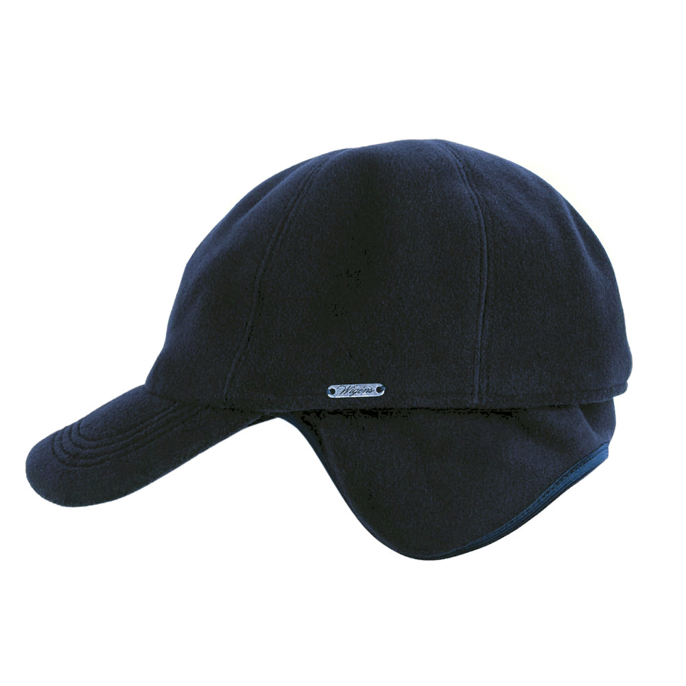 Ultra Fleece Navy Blue Cap flaps down