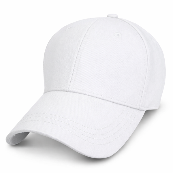 White - Structured Baseball Cap - front1