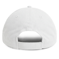 White Unstructured Baseball Cap- back 1