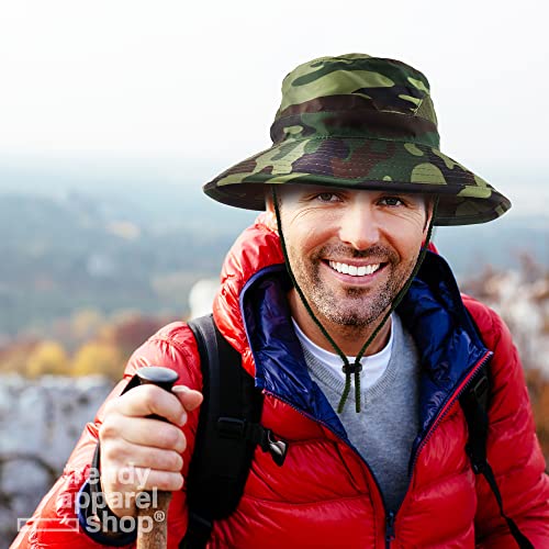 Wide Brim Mesh Bucket Hat - model view